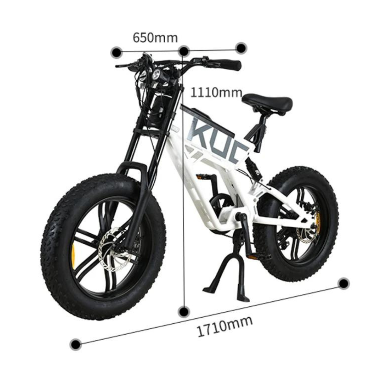 Vélo électrique Fatbike | KUGOO T01 | 500 W | V-max 25 km/h | Autonomie 65 km - Urban Bikes