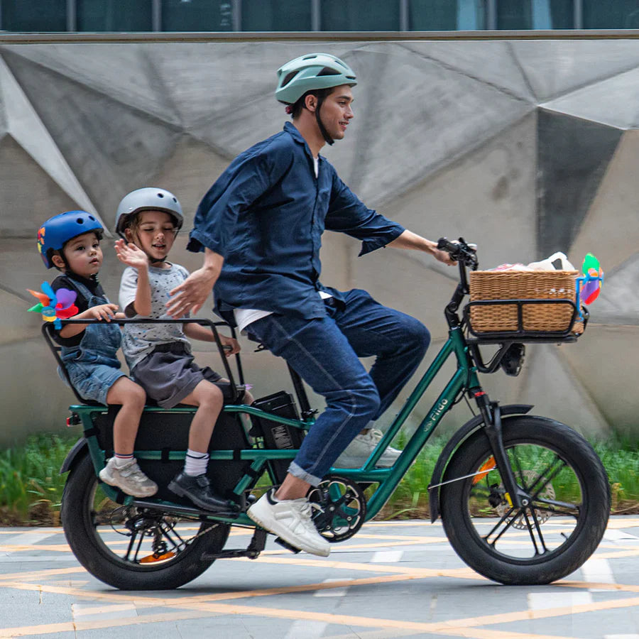 Vélo électrique Cargo Longtail | Fiido T2 2025  | 750 W | V‑max 25 km/h | Autonomie 110 km - Urban Bikes