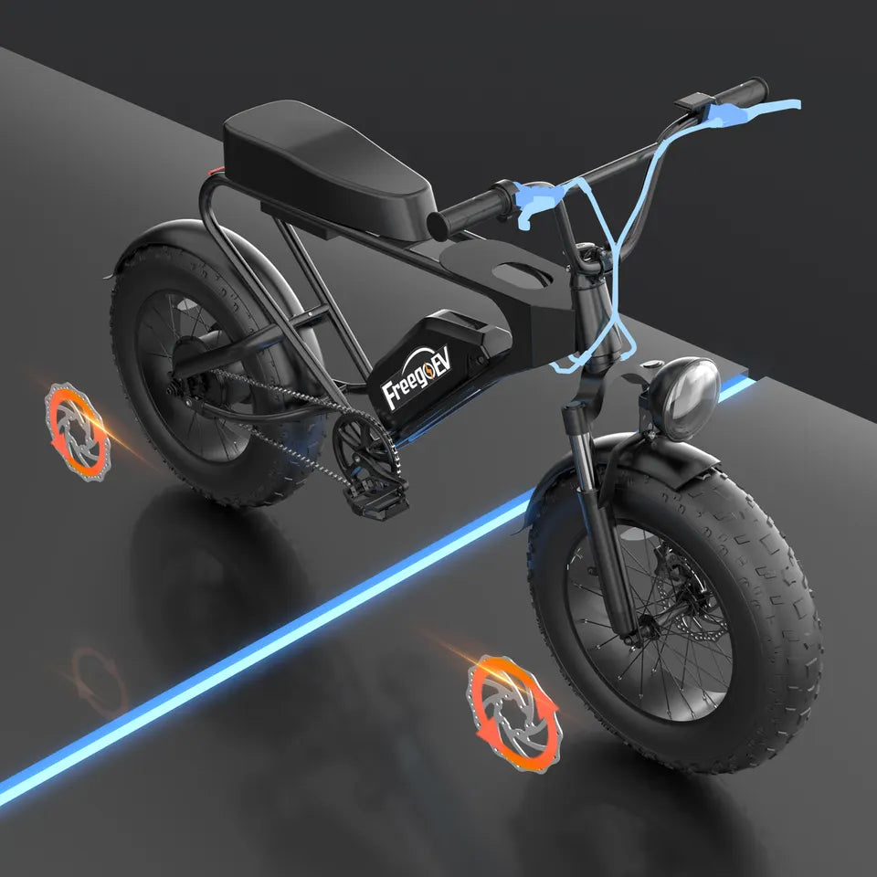 Vélo électrique Fatbike | FREEGO DK 200 | 1200 W | V-max 25 km/h | Autonomie 65 km