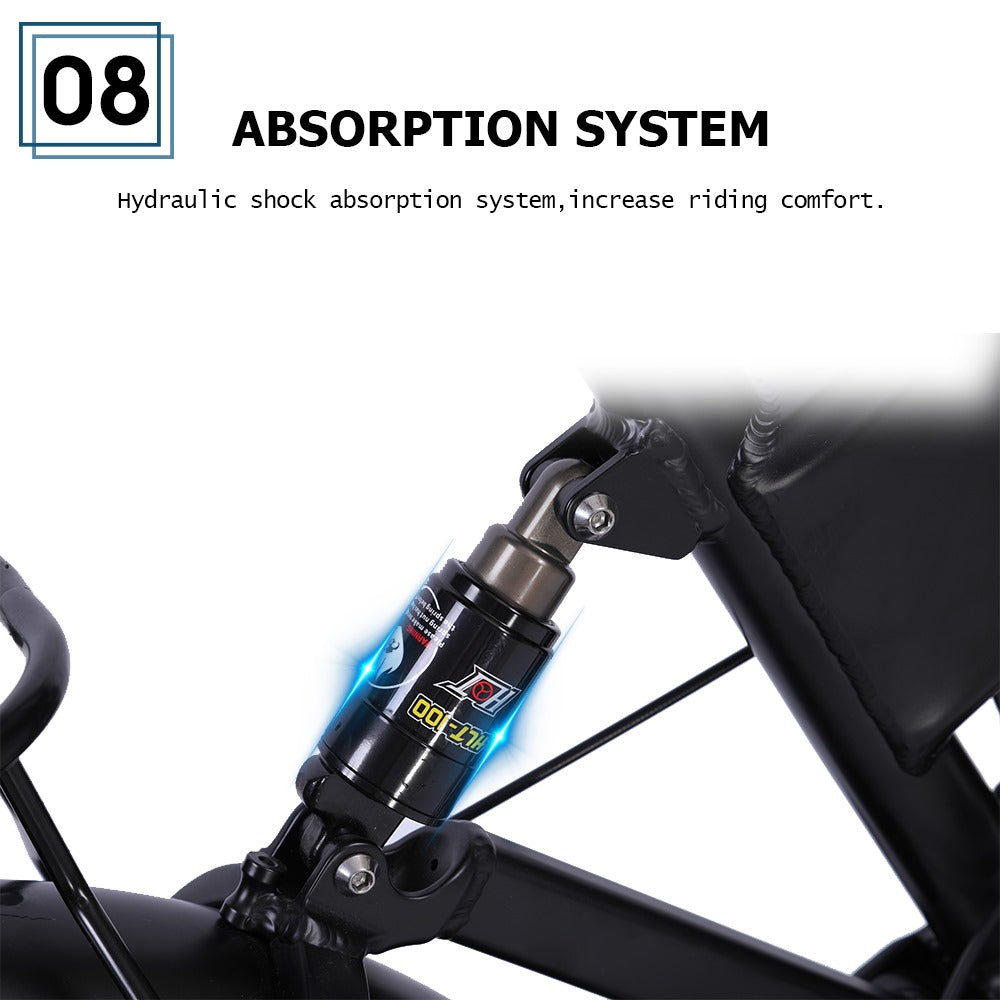 Vélo électrique Fatbike | Atom Ride JY03 | 750 W | V-max 25 km/h | Autonomie 105 km - Urban Bikes