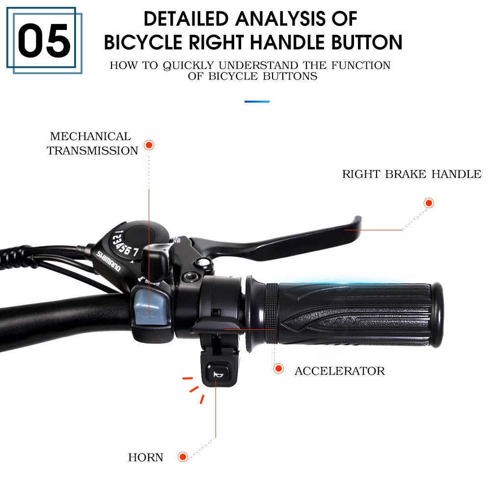 Vélo électrique Fatbike | Atom Ride JY03 | 750 W | V-max 25 km/h | Autonomie 105 km - Urban Bikes