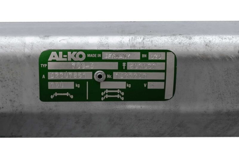 Essieu non freiné AL-KO OPTIMA pour remorque 750kg 1200mm 1630mm 4x100 – Image 4