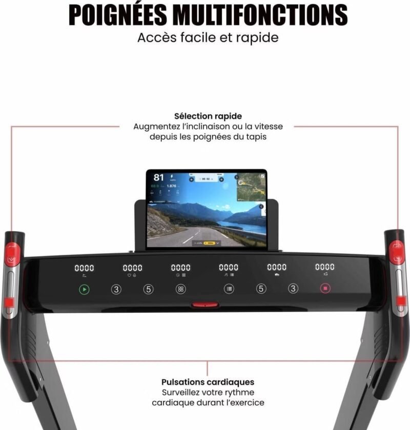 Tapis de course connecté - 14km/h - CARE - CT-962 - KINOMAP – Image 3
