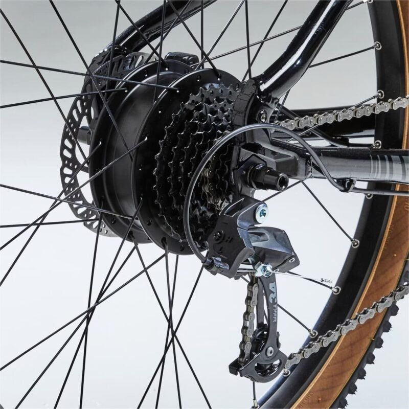 VTT Electrique Semi-rigide Rockrider E ST 500 26" 9-12 ans Noir – Image 6