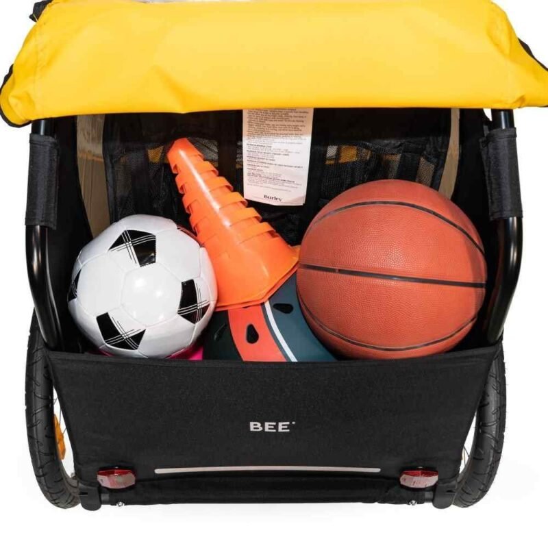 Burley Remorque pour Vélo - Bee Double pour 1-2 Enfants - jaune/noir – Image 6