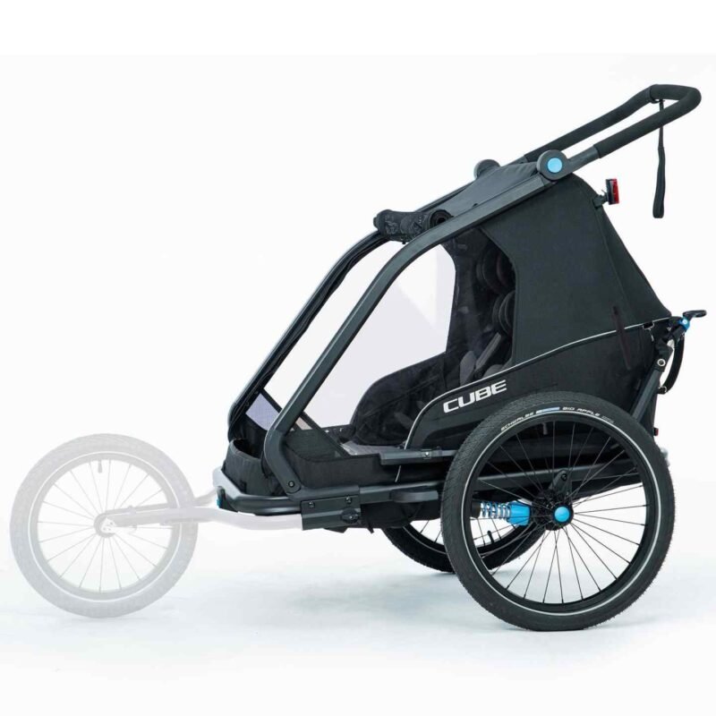 CUBE Double CMPT Kinder Remorque Vélo Enfants - noir – Image 9