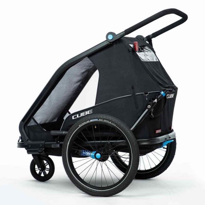CUBE Double CMPT Kinder Remorque Vélo Enfants - noir – Image 3