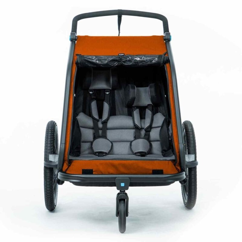 CUBE Double CMPT Kinder Remorque Vélo Enfants - X Actionteam - grey´n´orange – Image 7