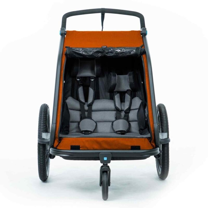 CUBE Double CMPT Kinder Remorque Vélo Enfants - X Actionteam - grey´n´orange – Image 8