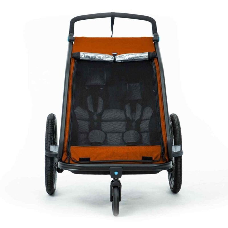 CUBE Double CMPT Kinder Remorque Vélo Enfants - X Actionteam - grey´n´orange – Image 7