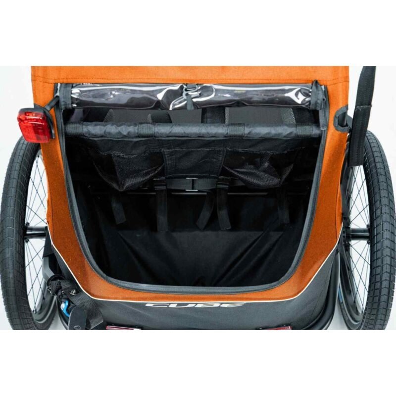 CUBE Double CMPT Kinder Remorque Vélo Enfants - X Actionteam - grey´n´orange – Image 2