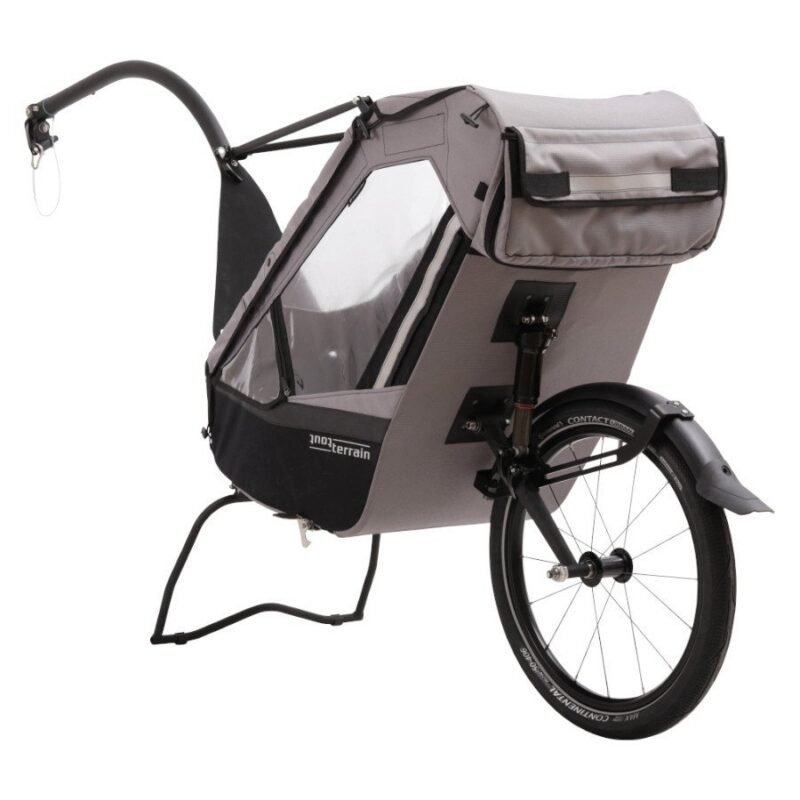 Tout Terrain Remorque pour Vélo pour 1 Enfant - Singletrailer II Touring - basalt grey – Image 2